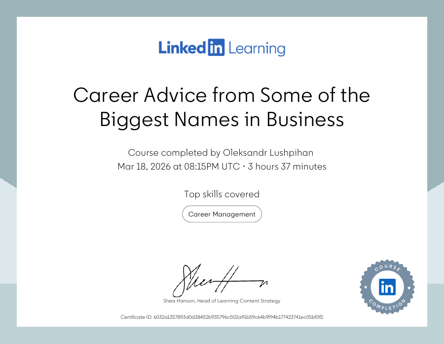 Career Advice from Some of the Biggest Names in Business (1) certificate preview